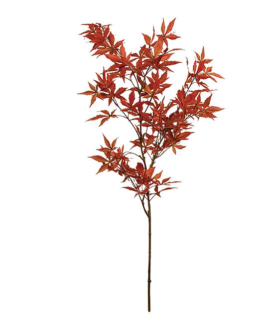 Porch & Petal Faux Floral Pick BURGUNDY - Japanese Maple 41'' Stem | Zulily