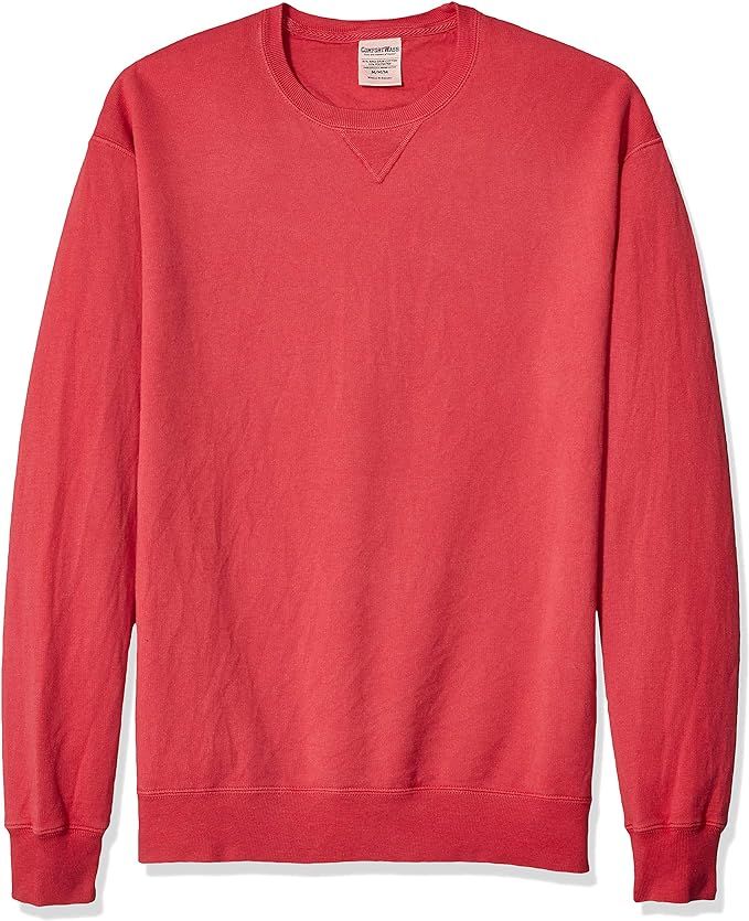 Hanes Men's Comfortwash Garment Dyed Fleece Sweatshirt | Amazon (US)