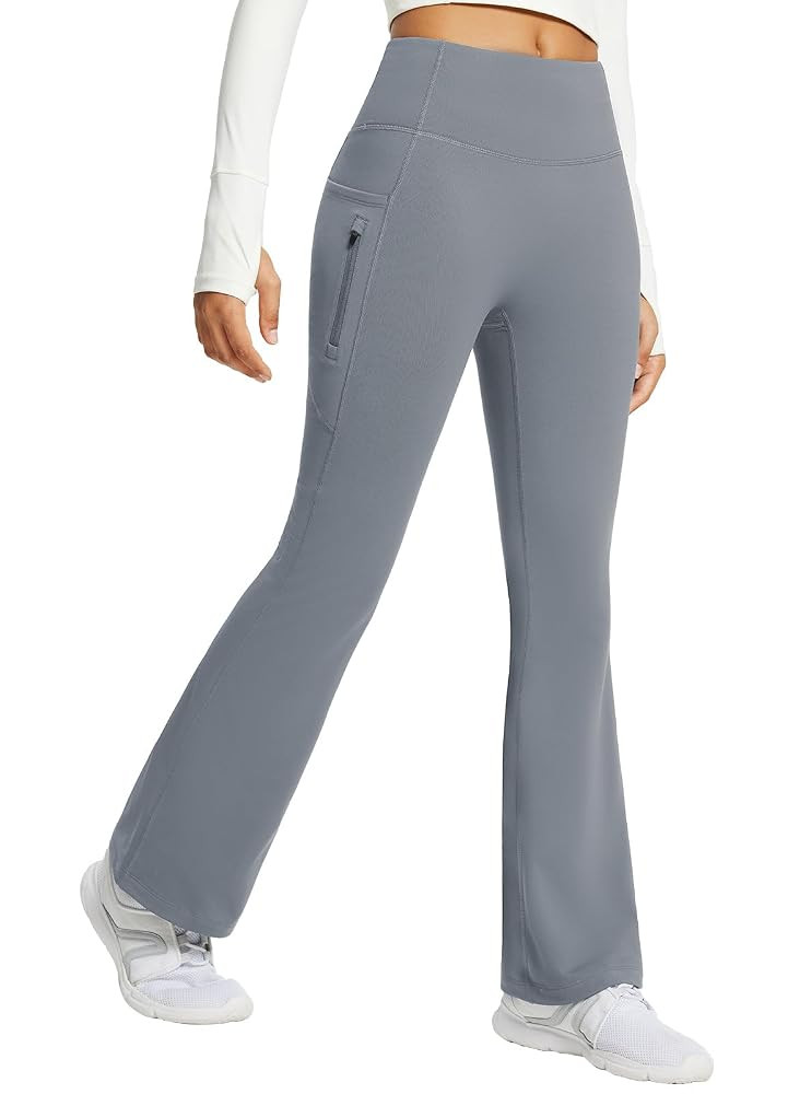 baleaf Women's Fleece Lined Pants Water Resistant Winter Thermal Warm Flare Leggings Bell Bottom ... | Amazon (US)