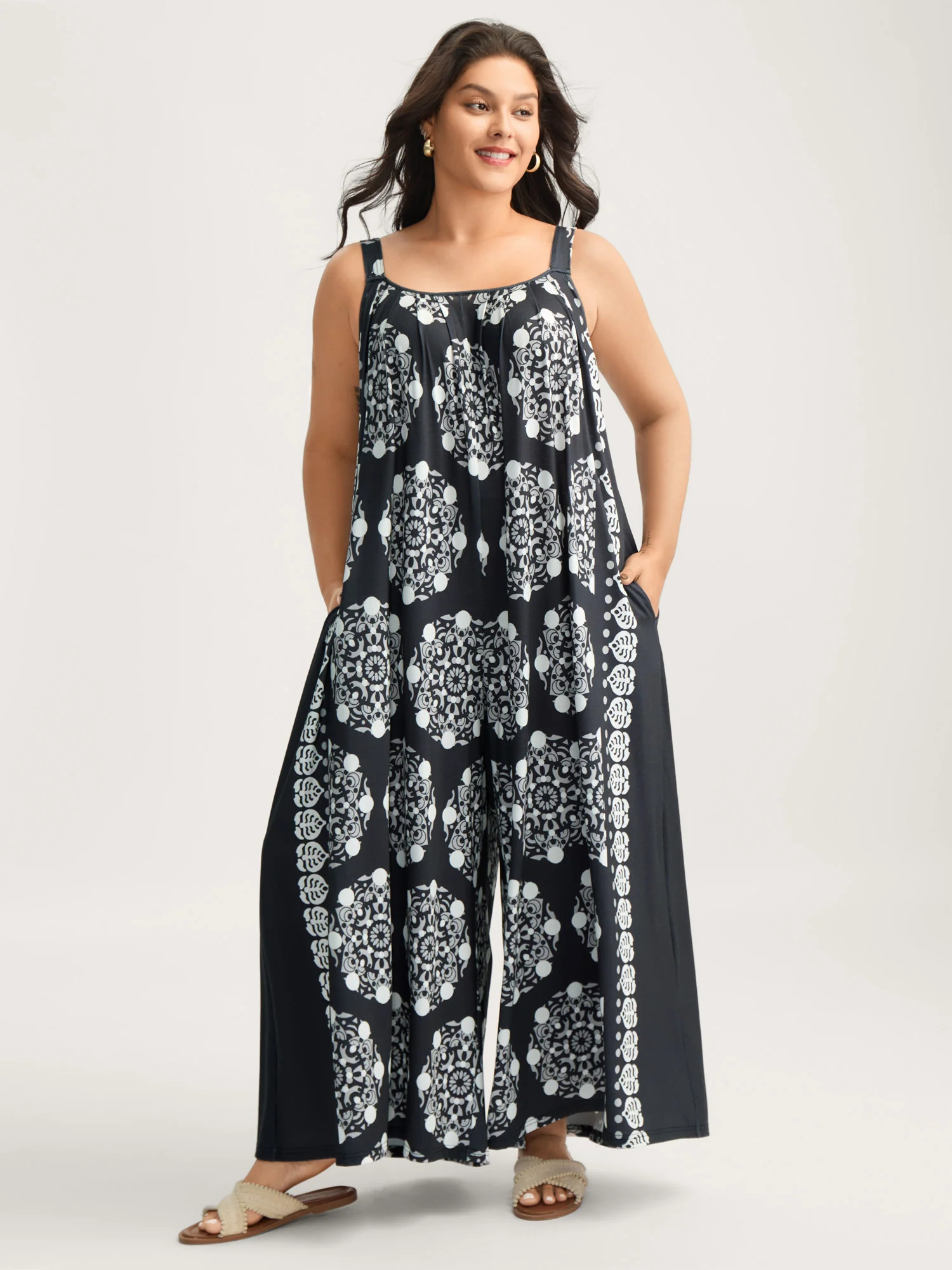Sunkissed Stretchy Adjustable Strap Jumpsuit | Bloomchic