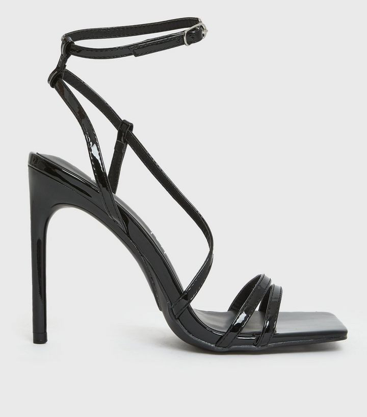 Black Strappy Square Open Toe Stiletto Heel Sandals
						
						Add to Saved Items
						Remove ... | New Look (UK)