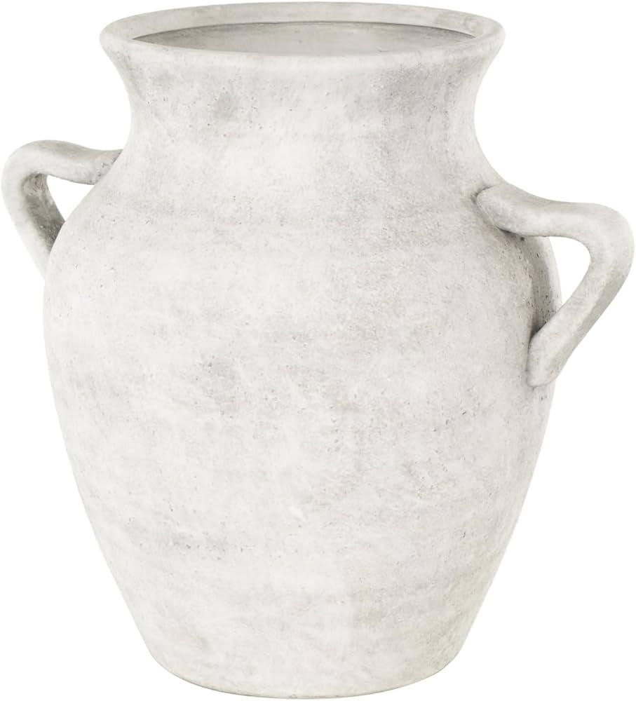Deco 79 Ceramic Vase Antique Style Textured with Black Shadings and Handles, 13" x 10" x 12", Whi... | Amazon (US)