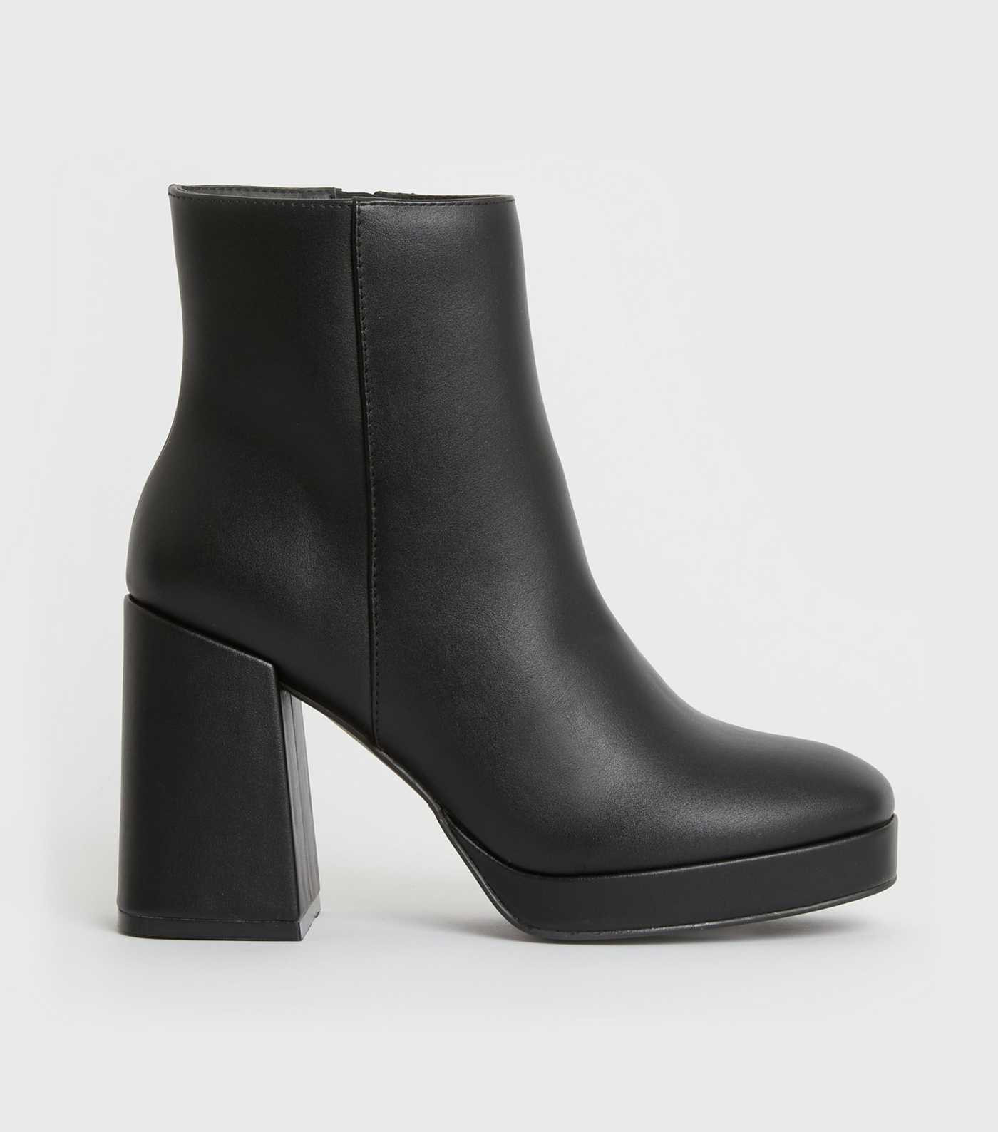 Black Block Heel Platform Ankle Boots
						
						Add to Saved Items
						Remove from Saved Ite... | New Look (UK)