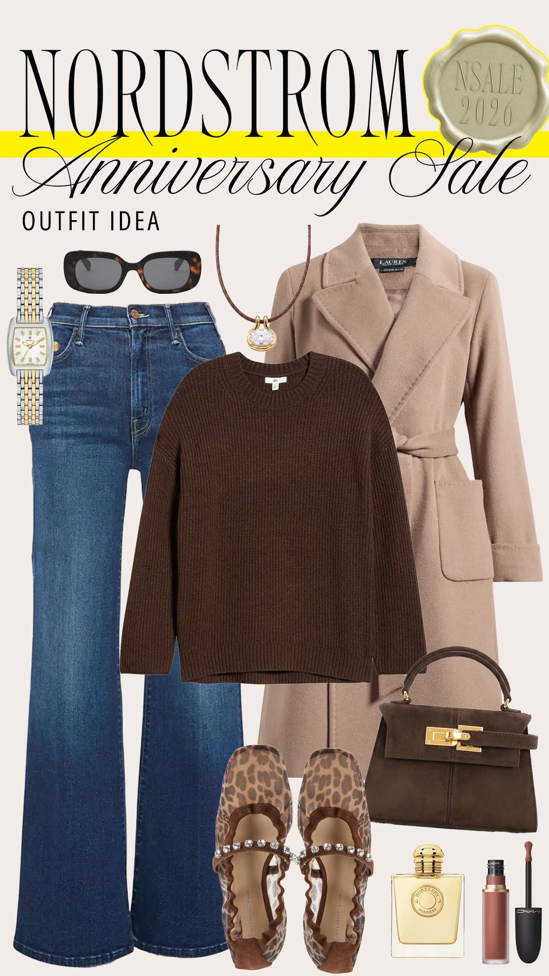NSALE outfit idea. Nordstrom anniversary sale. NSALE picks. Anniversary sale OOTD. Trending NSALE picks. Ralph Lauren wrap coat. NSALE trending leopard mesh flats. NSALE denim.

#LTKSeasonal #LTKootd #LTKSaleAlert
