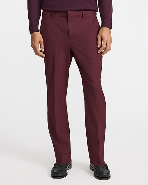Slim Burgundy Stretch Suit Pant | Express