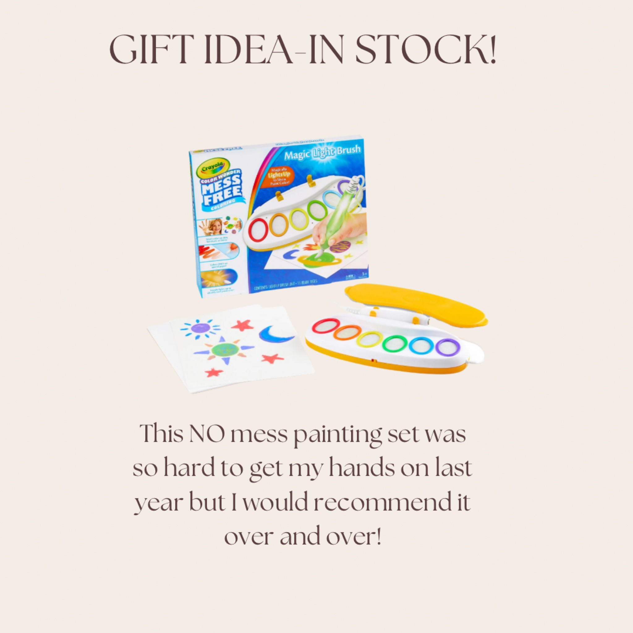 This is the best little arts and craft for your kiddo-no paint mess here!

#paintset #messfreepaint #crayolapaintset #magiclightbrush #toddlergiftideas #kidsgiftideas

#LTKFamily #LTKHome #LTKFindsUnder50