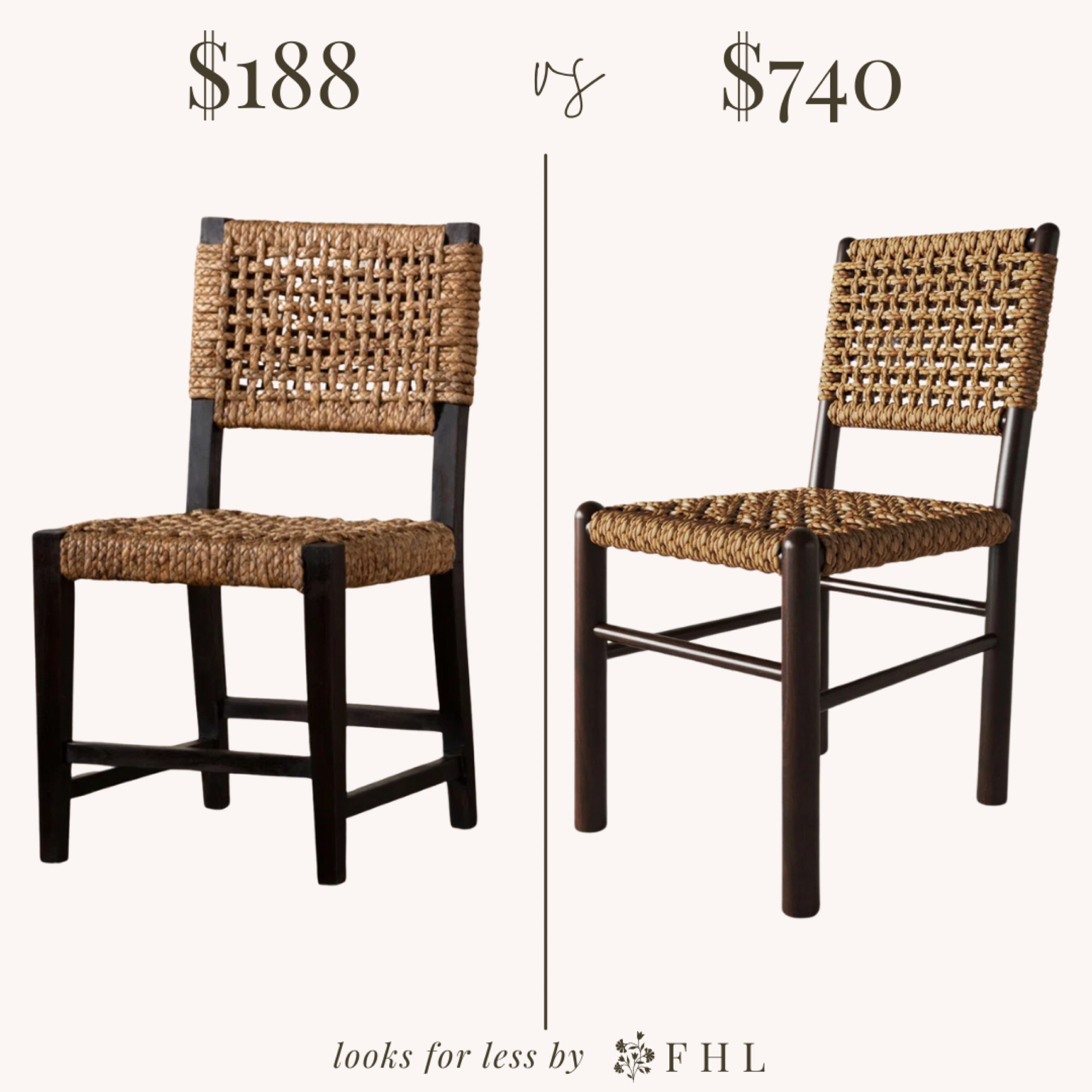 We love finding looks for less for your home. Here we found two dining chairs with woven sea grass with two different budgets.

#LTKHome