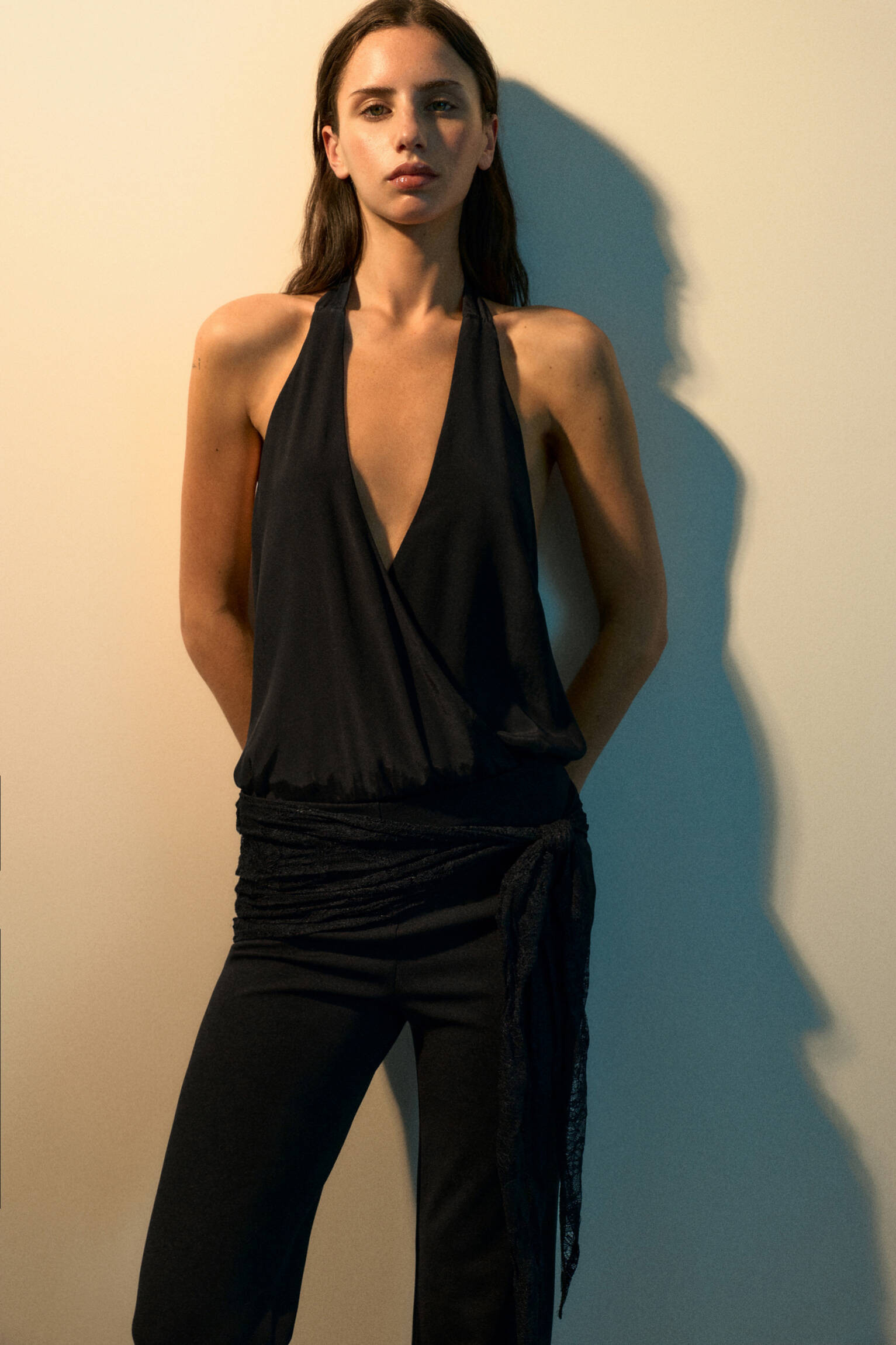 Draped halter neck bodysuit - pull&bear | PULL and BEAR UK