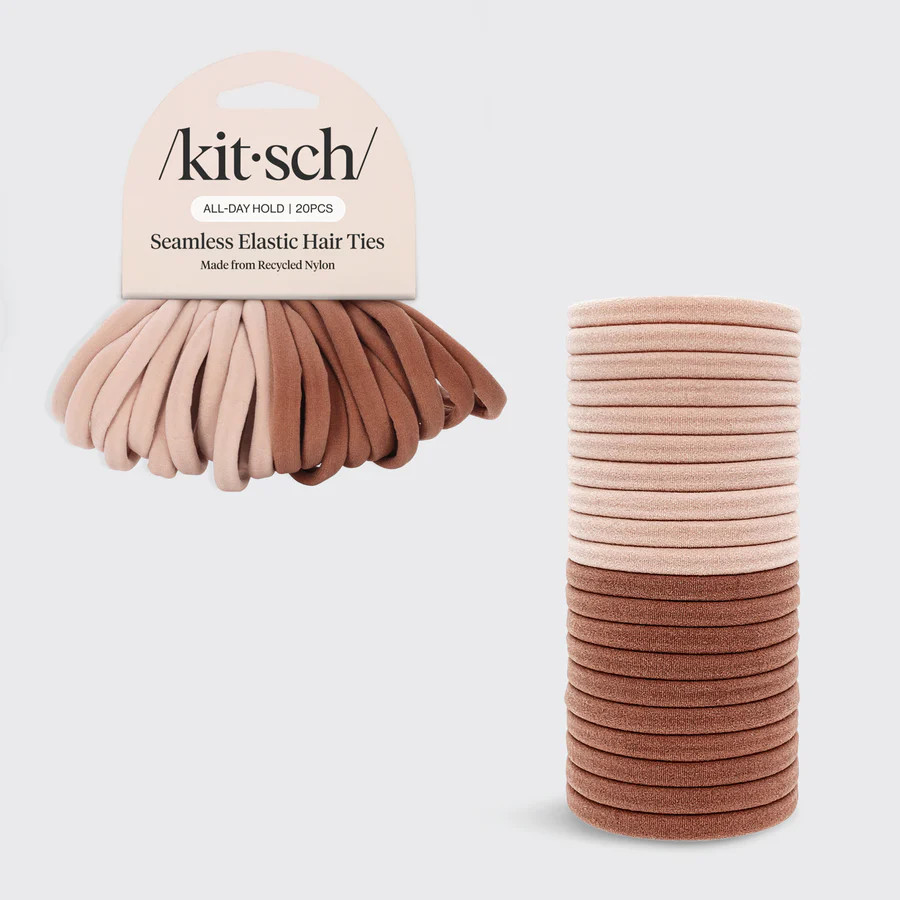 Blush Elastic Hair Ties 20pc Set | KITSCH | Kitsch