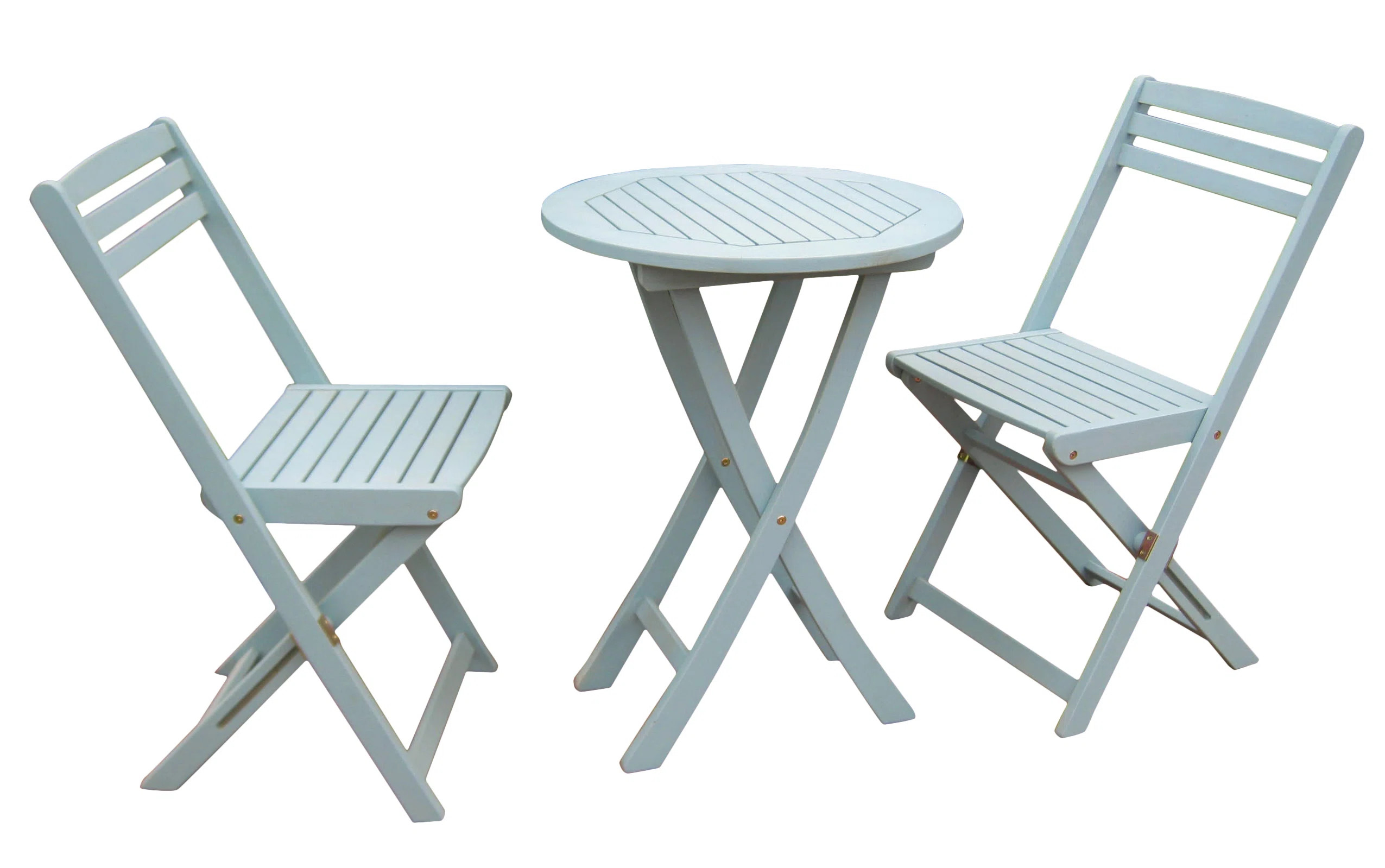 Erkerd 2 - Person Acacia Wood Patio Dining Set with Extendable Round Table | Wayfair North America