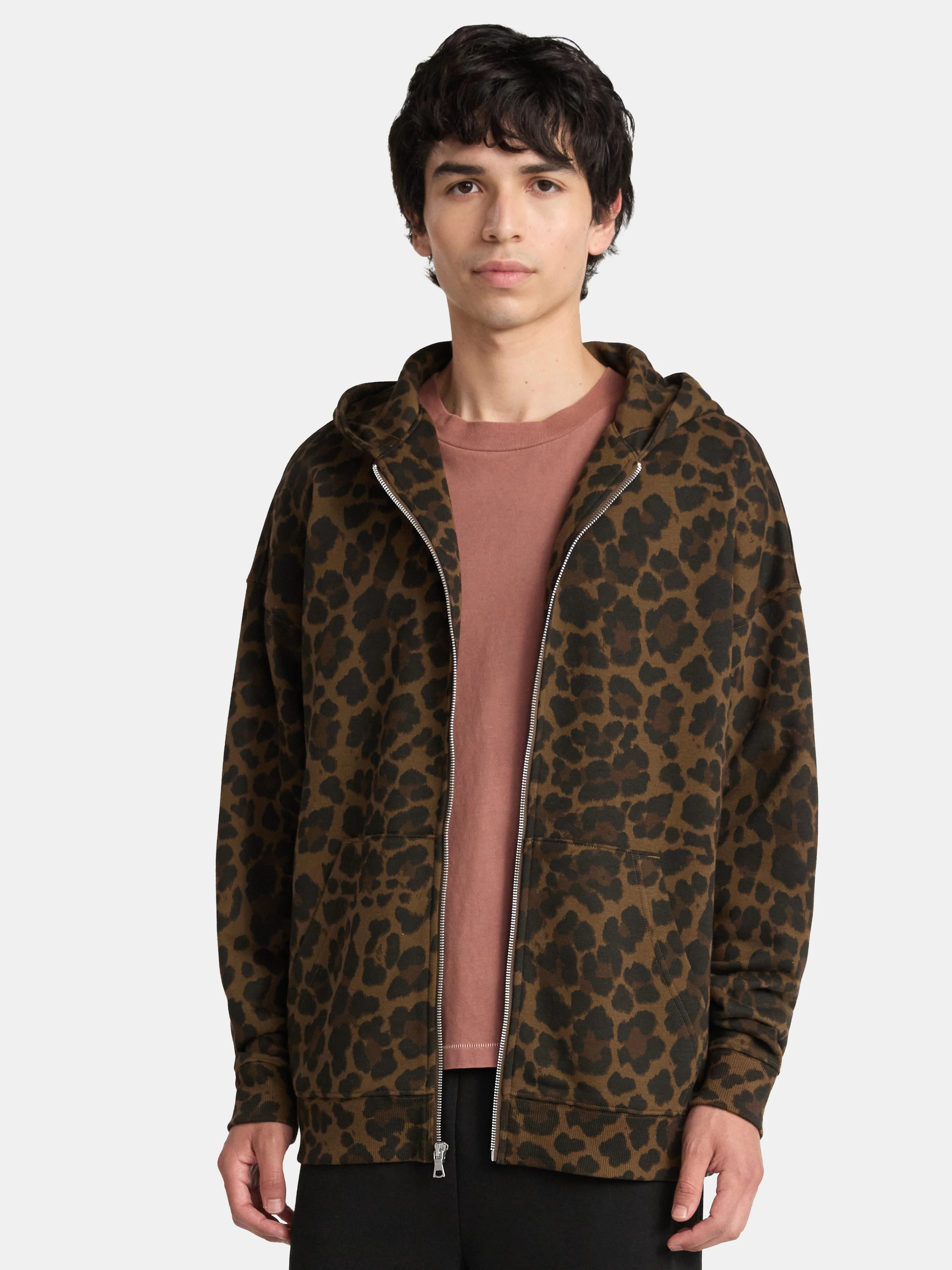 No Boundaries Zip Hoodie with Long Sleeves, Men's & Big Men's - Walmart.com | Walmart (US)