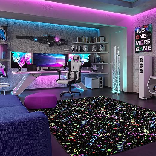 Joy Carpets Fluorescent Celebration 12' x 6' Area Rug | Amazon (US)