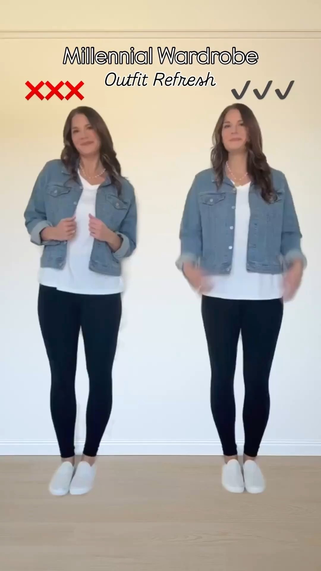 Giving a classic millennial outfit refresh update. Swapping skinny leggings for wide leg flare pants with multiple length options, adding a fitter white t-shirt, and layering with an oversized denim jacket for an effortless pulled together feel! 

Wide leg flare pants, millennial outfit update, everyday casual outfit, modern casual style, denim jacket outfit, white t shirt outfit, transitional outfit ideas, Stang and co 

#LTKSeasonal #LTKootd #LTKTall