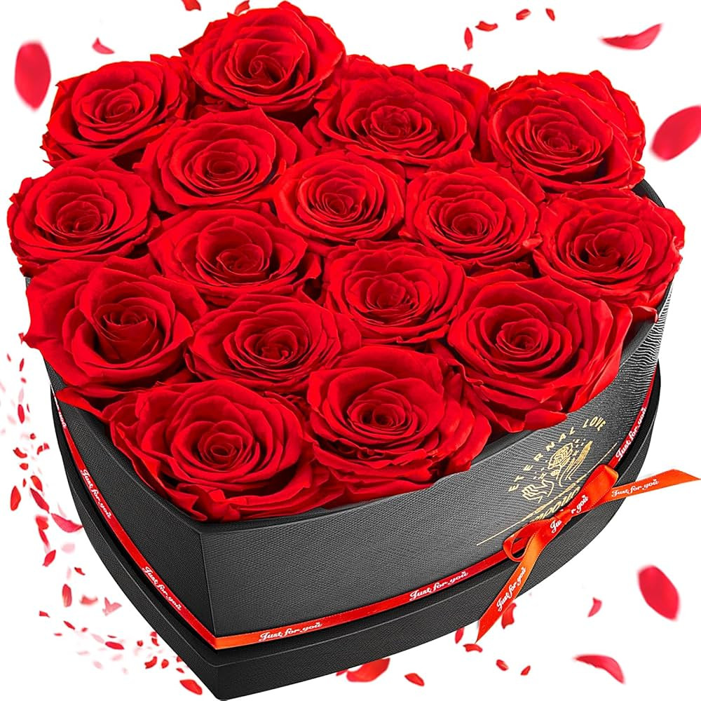Impouo 16 Preserved Flower Delivery Prime, Fresh Forever Roses in a Box, Birthday Gifts for Women... | Amazon (US)