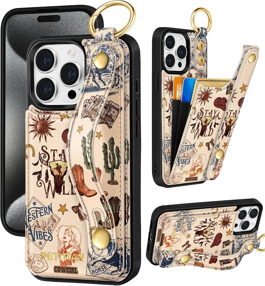 Amazon.com: Petitian for iPhone 16 Wallet Case - Women Girls Cute Girly Aesthetic Unique Design L... | Amazon (US)