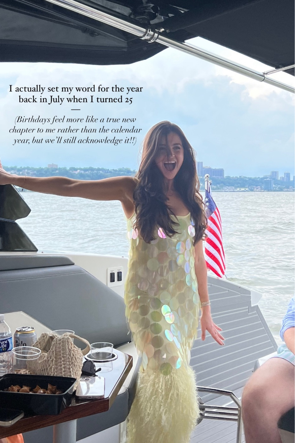 The pale butter yellow tank dress with reflective sparkles & feathers I wore for my 25th!!! ☀️✨🥂🌟💛

#LTKstyletip #LTKparties #LTKtravel