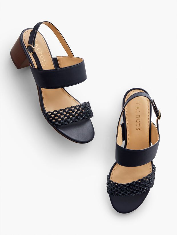 Mimi Woven Nappa Sandals | Talbots