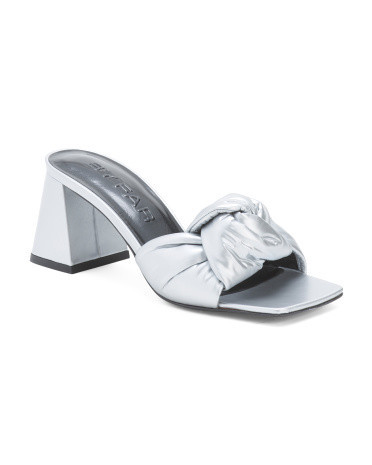Leather Lamar Shellsuit Heeled Sandals for Women | Leather/Textile/Metal | Marshalls