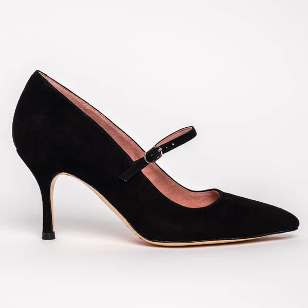 Black Suede Mary Jane Pump | ALLY Shoes