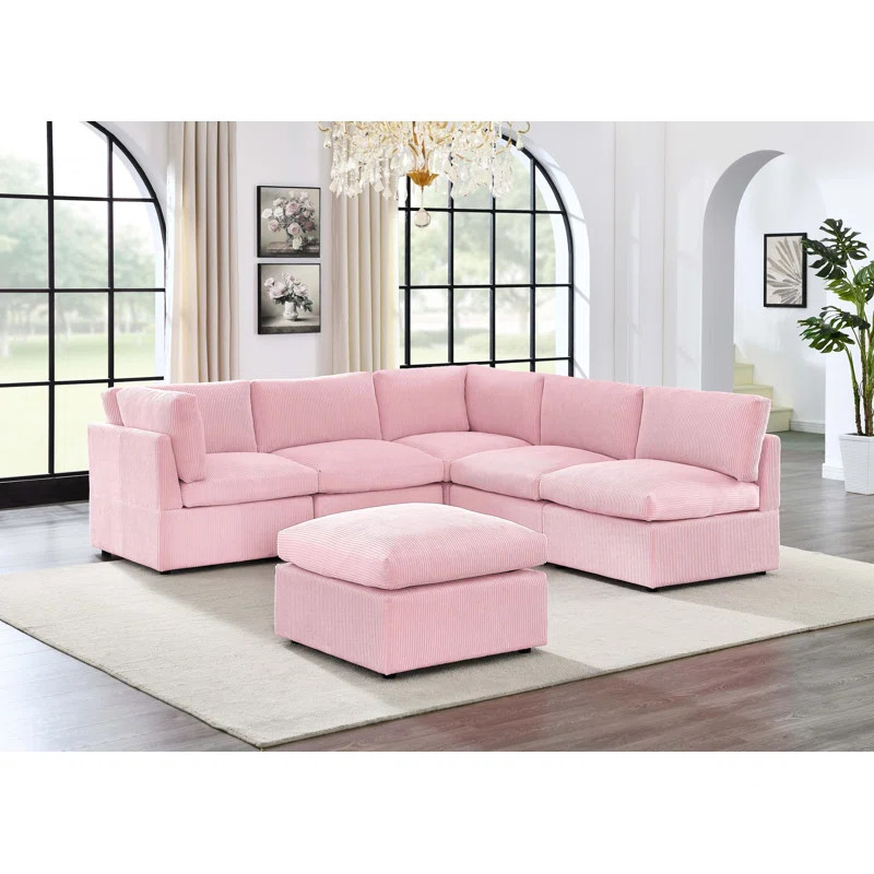 Kyanne Priyen 98" Wide Symmetrical Modular Corner Sectional | Wayfair North America
