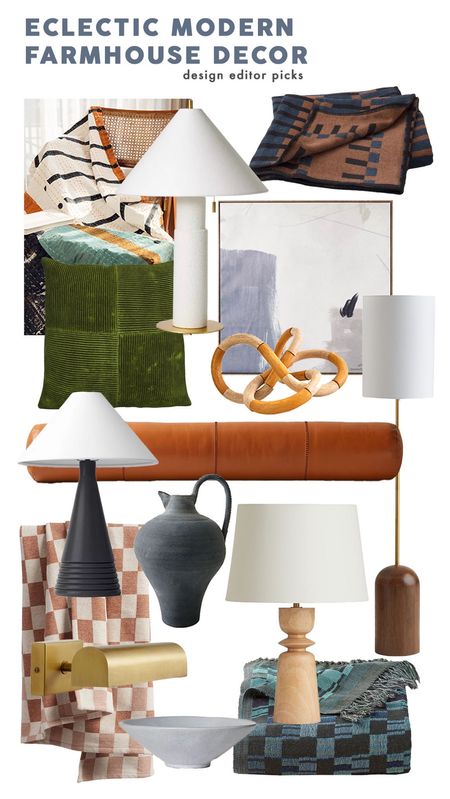 Looking to bring some life and interest to your modern farmhouse? Supplement your neutral color palette with a few corduroy pillows, quiet and graphic blankets, some affordable abstract art, fresh lighting, and some classic finishing essentials. (Can you imagine that bowl on your freshly-restyled coffee table?)

#LTKunder100 #LTKstyletip #LTKhome