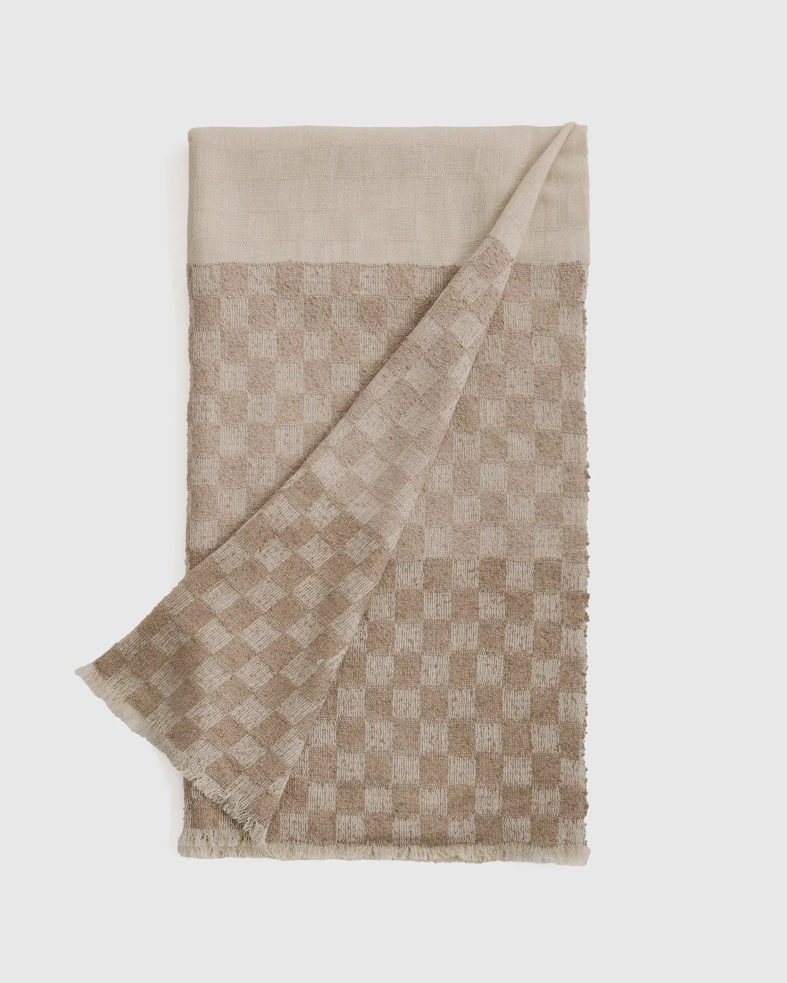 Silk Cashmere Checkered Boucle Throw | Quince