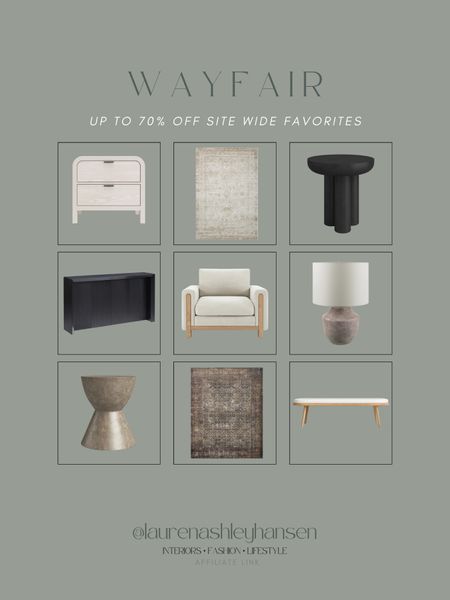 Wayfair Memorial Day sale finds! I love the tones, lines, and materials of all of these pieces. Statement pieces that are on trend while remaining timeless! 

#LTKStyleTip #LTKHome #LTKSaleAlert