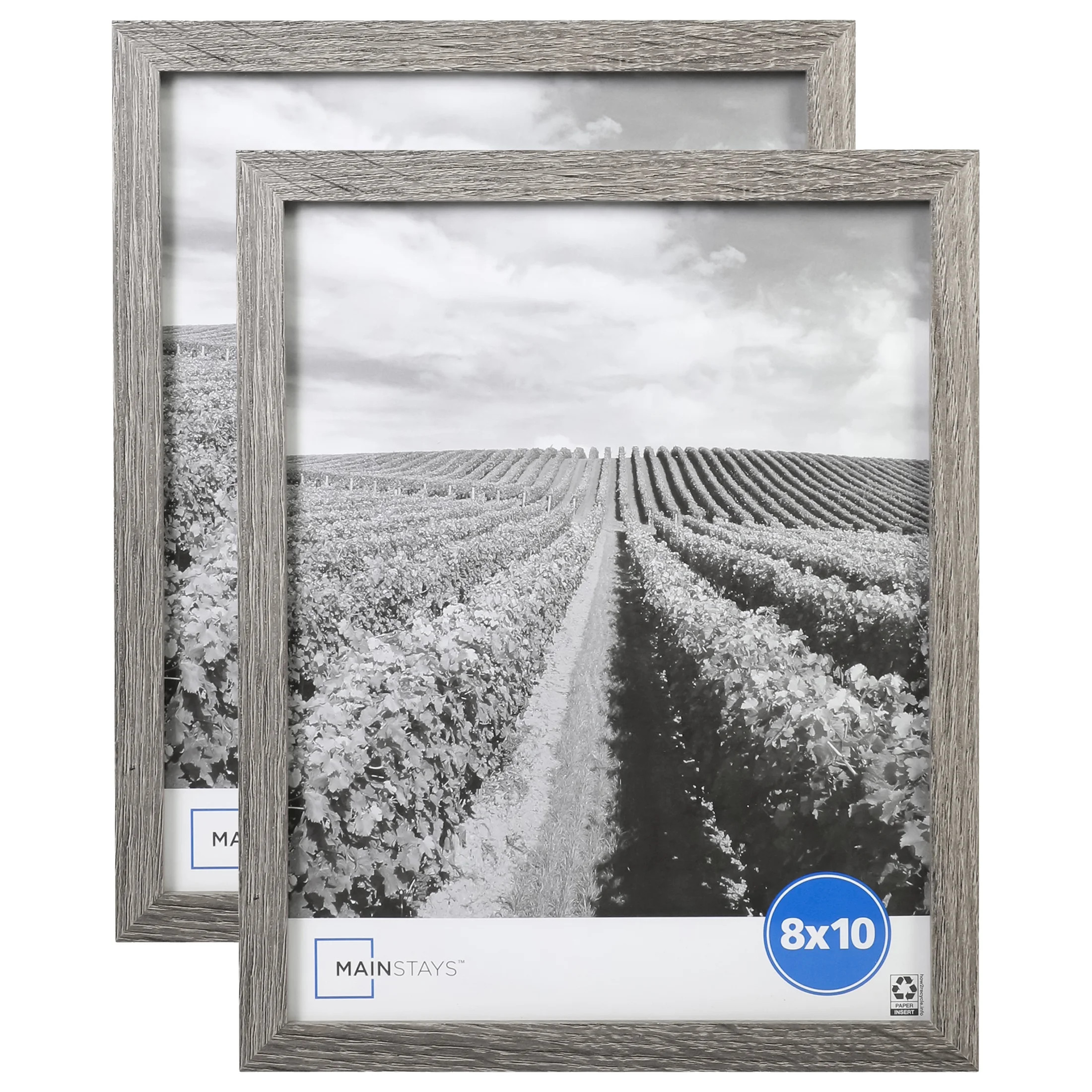 Mainstays 8x10 Linear Gallery Wall Picture Frame, Rustic Gray, Set of 2 | Walmart (US)