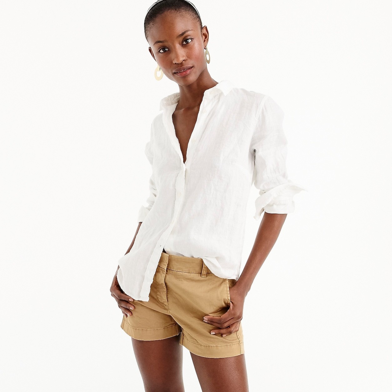 Tall slim perfect shirt in piece-dyed Irish linen | J. Crew US