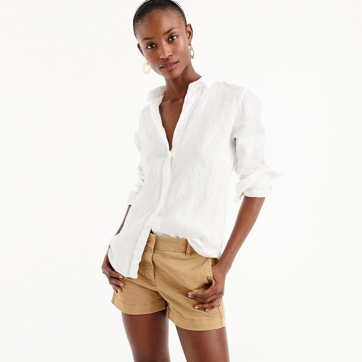 Tall slim perfect shirt in piece-dyed Irish linen | J.Crew US