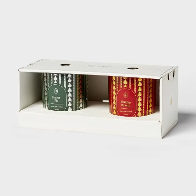 2pk Jar Candle Giftset Forest Fir and Holiday Hearth 11oz - Threshold™ | Target