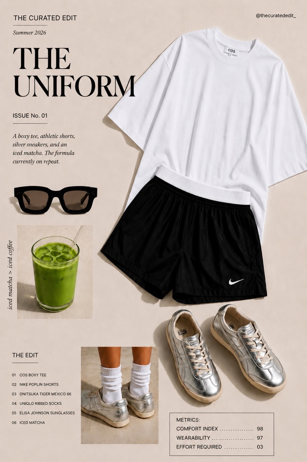 Summer Uniform ✌🏼

#NikeShorts #COS #Sneakers #OnitsukaTiger #ElisaJohnson #Uniqlo #SummerMustHave #Summer #OOTD

#LTKootd #LTKSeasonal #LTKActive