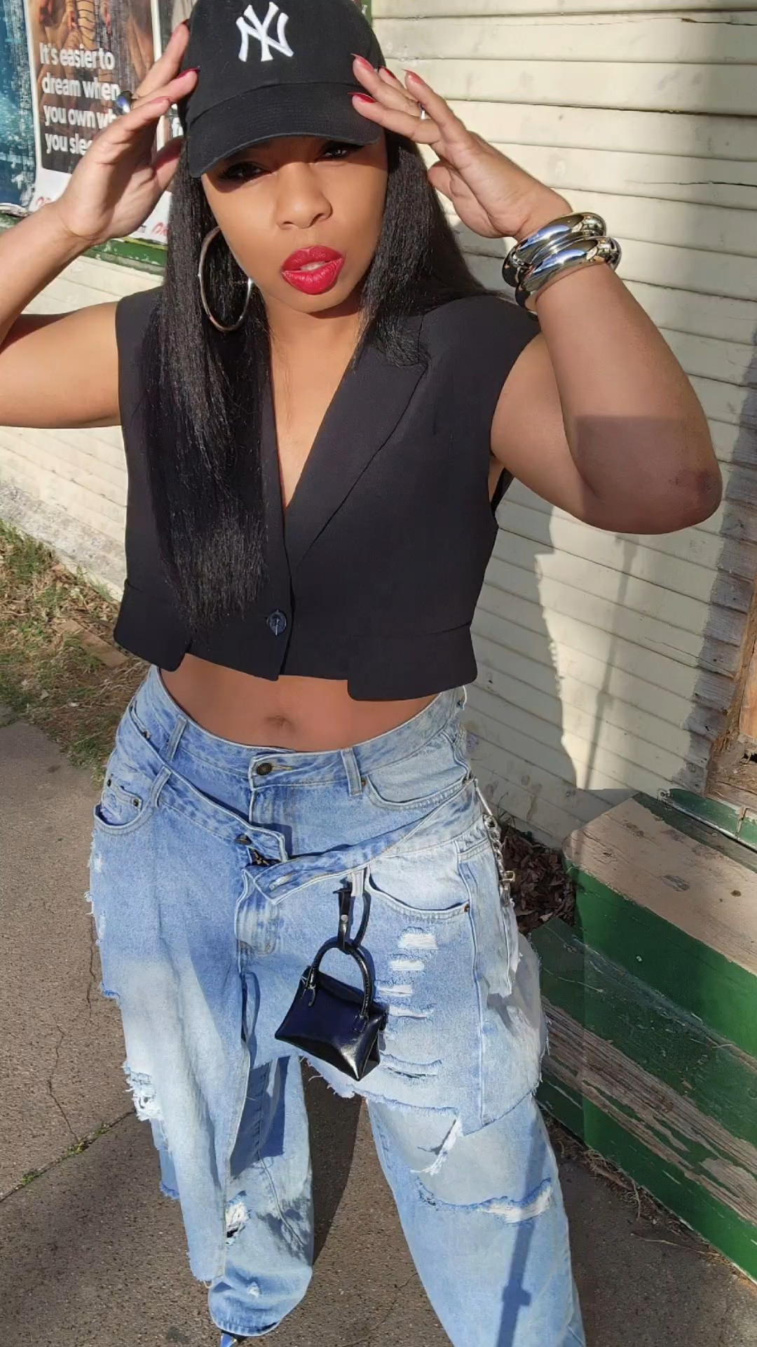 I'm totally in my baggy denim era, but sometimes the hem swallows my heels, so here's a hack I use to tuck them neatly. I've also linked some of my recent baggy denim purchases. #denimhack 

#LTKstorytime #LTKdayinmylife #LTKvlog