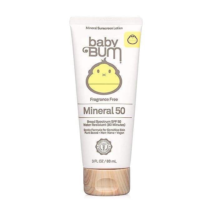 Baby Bum SPF 50 Sunscreen Lotion | Mineral UVA/UVB Face and Body Protection for Sensitive Skin | ... | Amazon (US)