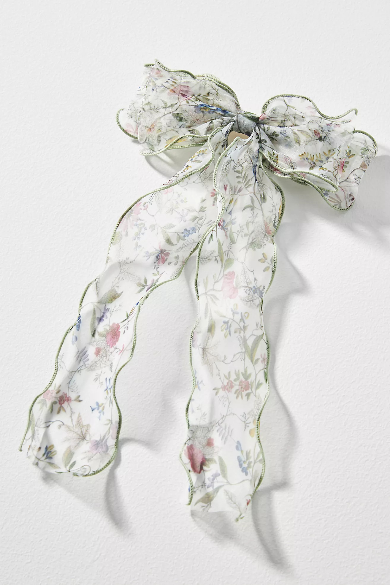 Selkie Floral Wavy Hair Bow Clip | Anthropologie (US)