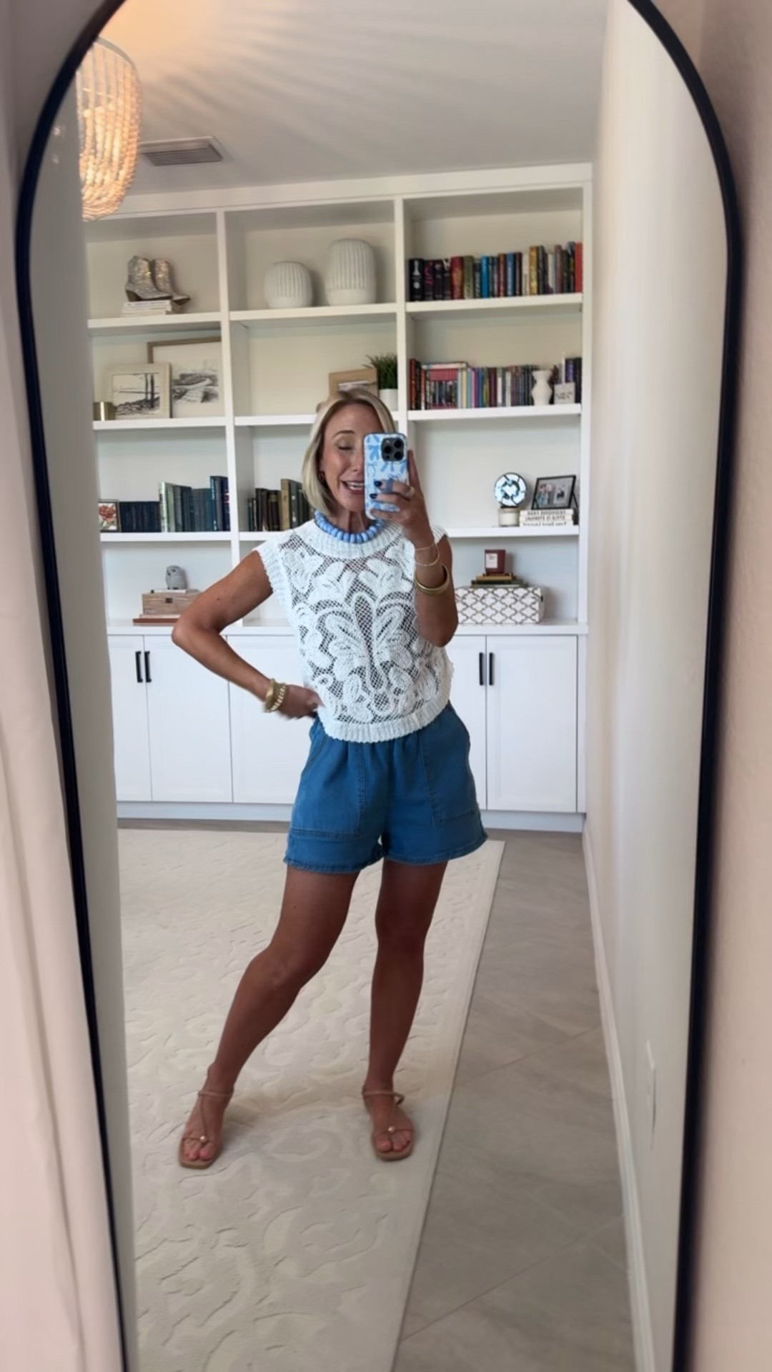 Unboxing Haul - my latest (mostly) Amazon orders: * Denim 2-Piece Short Sleeve Button Down Drawstring Shorts Set - size small. 2 colors. Crochet Cap Sleeve Top - Size Small. 2 colors.