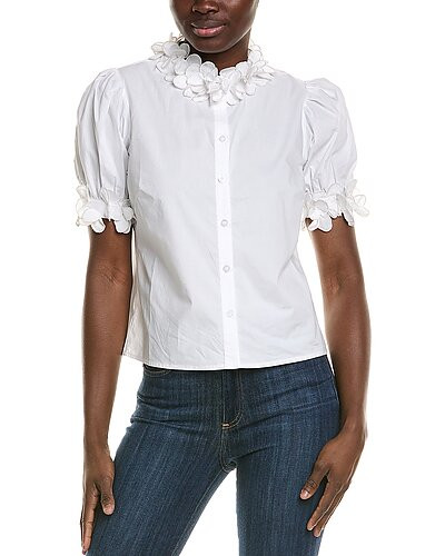 3D Floral Trim Blouse | Gilt & Gilt City