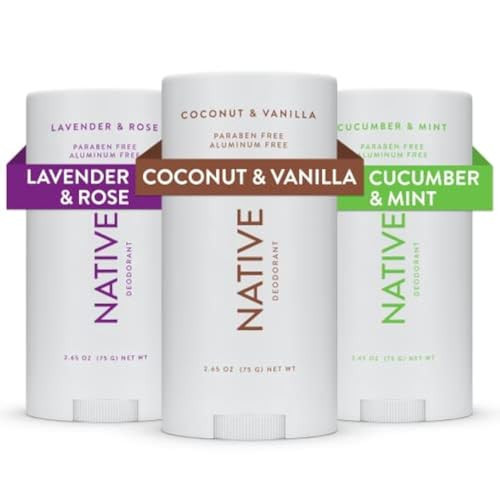 Native Deodorant Contains Naturally Derived Ingredients, 72 Hour Odor Control | Deodorant for Women and Men, Aluminum Free with Baking Soda, Coconut Oil and Shea Butter | Classic (3-pack) | Amazon (US)