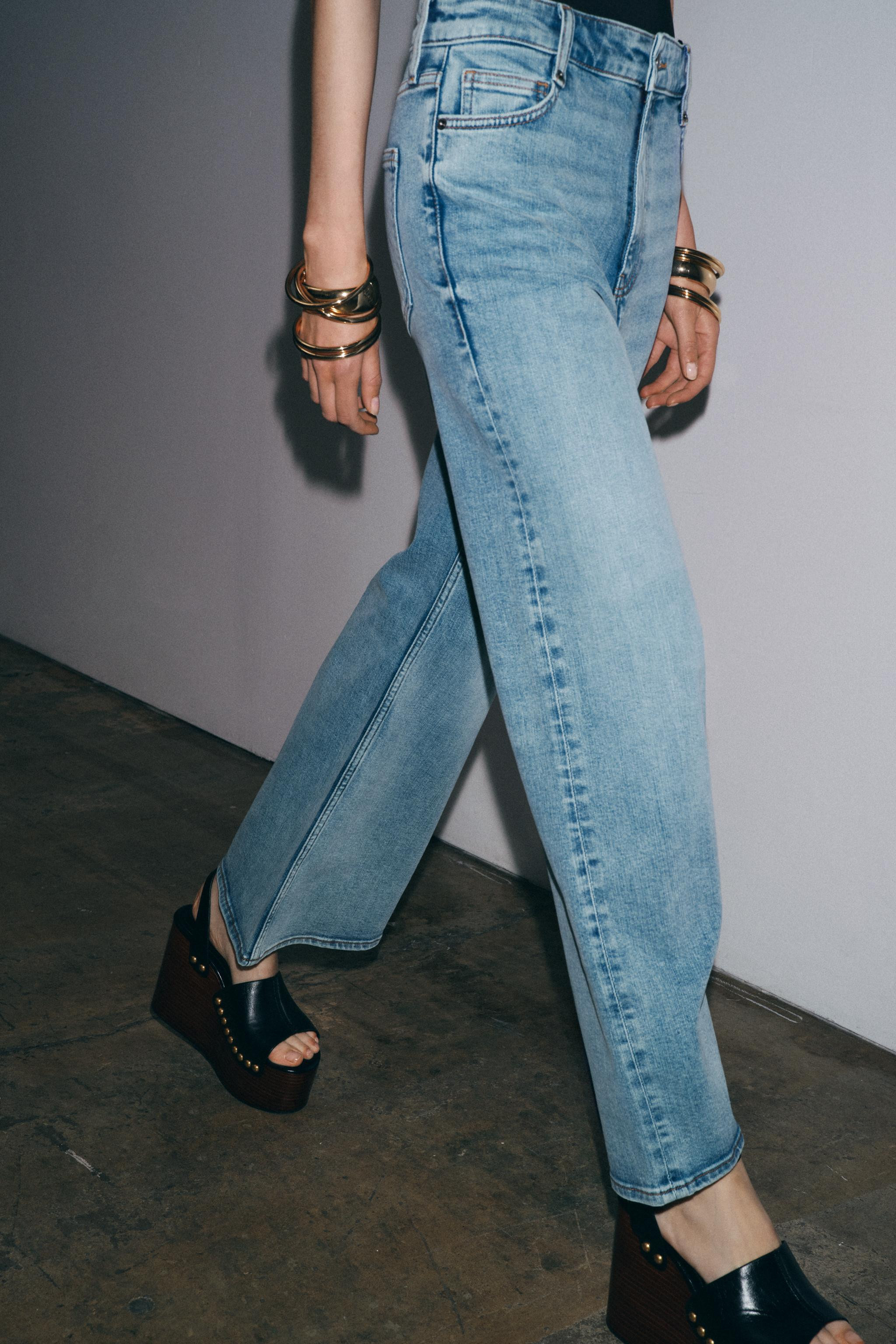 ZW COLLECTION HIGH RISE WIDE LEG JEANS | Zara US