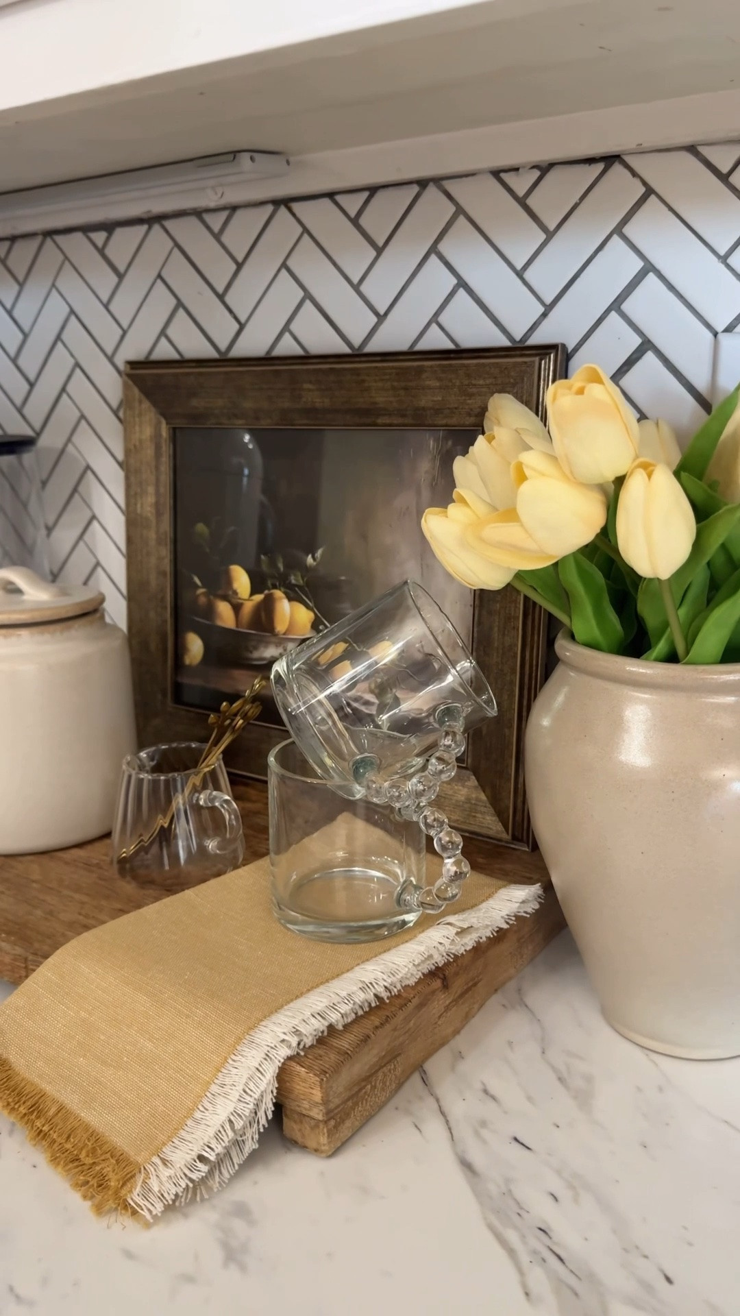 Small kitchen refresh… big cozy vibes ☕️✨
Loving these neutral accents and timeless touches for spring/summer 🤍 



coffeecorner #kitchendecor #neutralhome #cozystyle #kitchenrefresh #springdecor #summerdecor #homedecor #neutraldecor #cozyhome #kitcheninspo #homeinspiration #coffeebarstyle #simpledecor #warmminimalism #decorinspo #kitchenstyling #homesweethome #lemondecor #modernhome

#LTKdayinmylife #LTKmomlife #LTKfoodie
