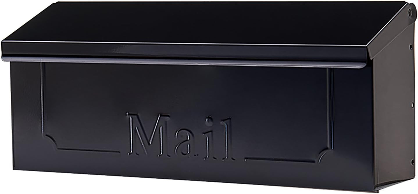 Gibraltar Mailboxes Townhouse Small Capacity Galvanized Steel Black, Wall-Mount Mailbox, THHB0001 | Amazon (US)