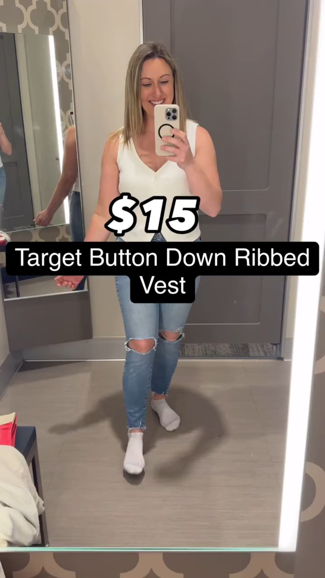Target Button Down Ribbed Vest - $15


#LTKStyleTip #LTKSaleAlert #LTKFindsUnder100