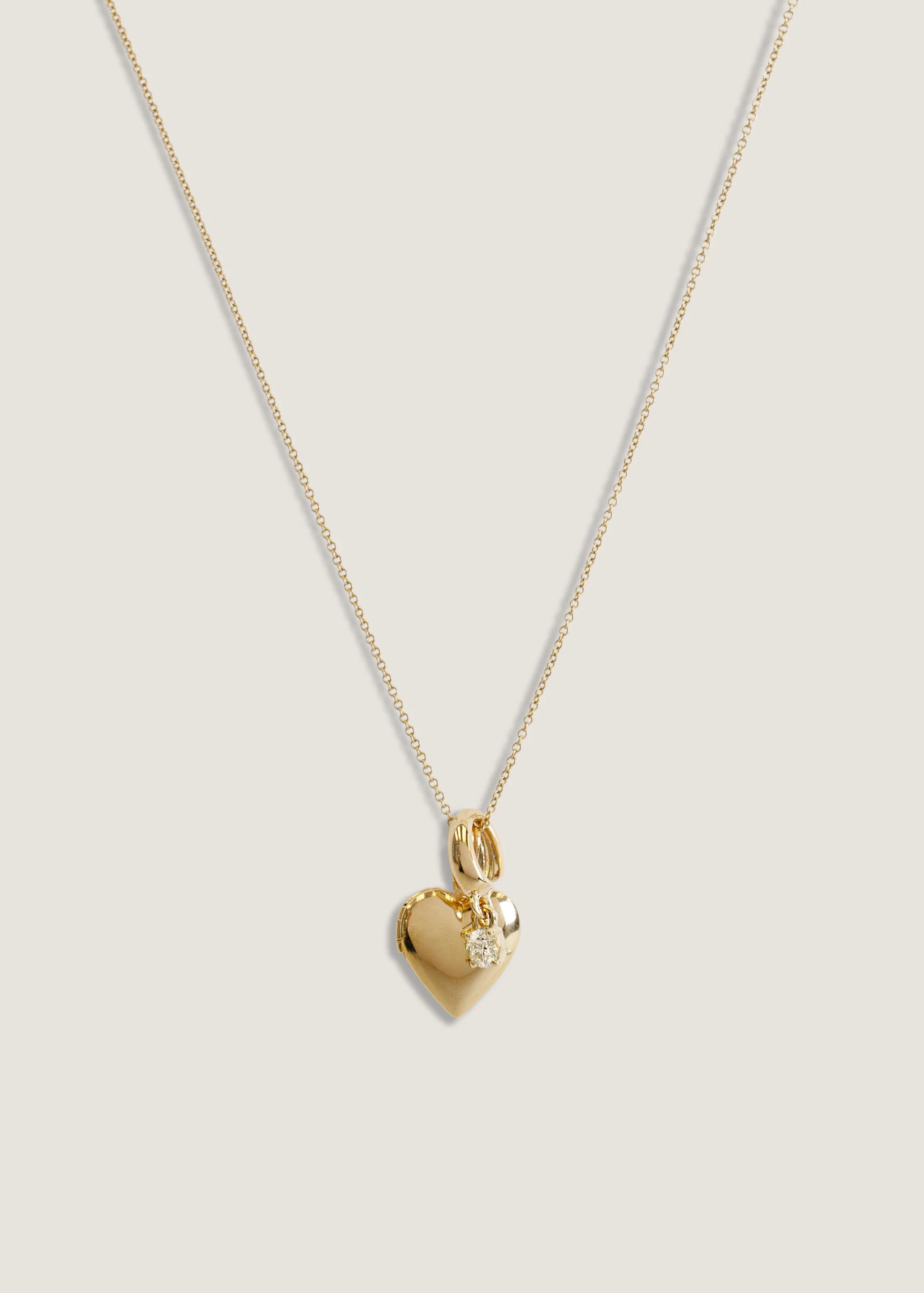Maison Heart Locket Necklace & Milestone Drop Charm Stack - Kinn | Kinn Studio