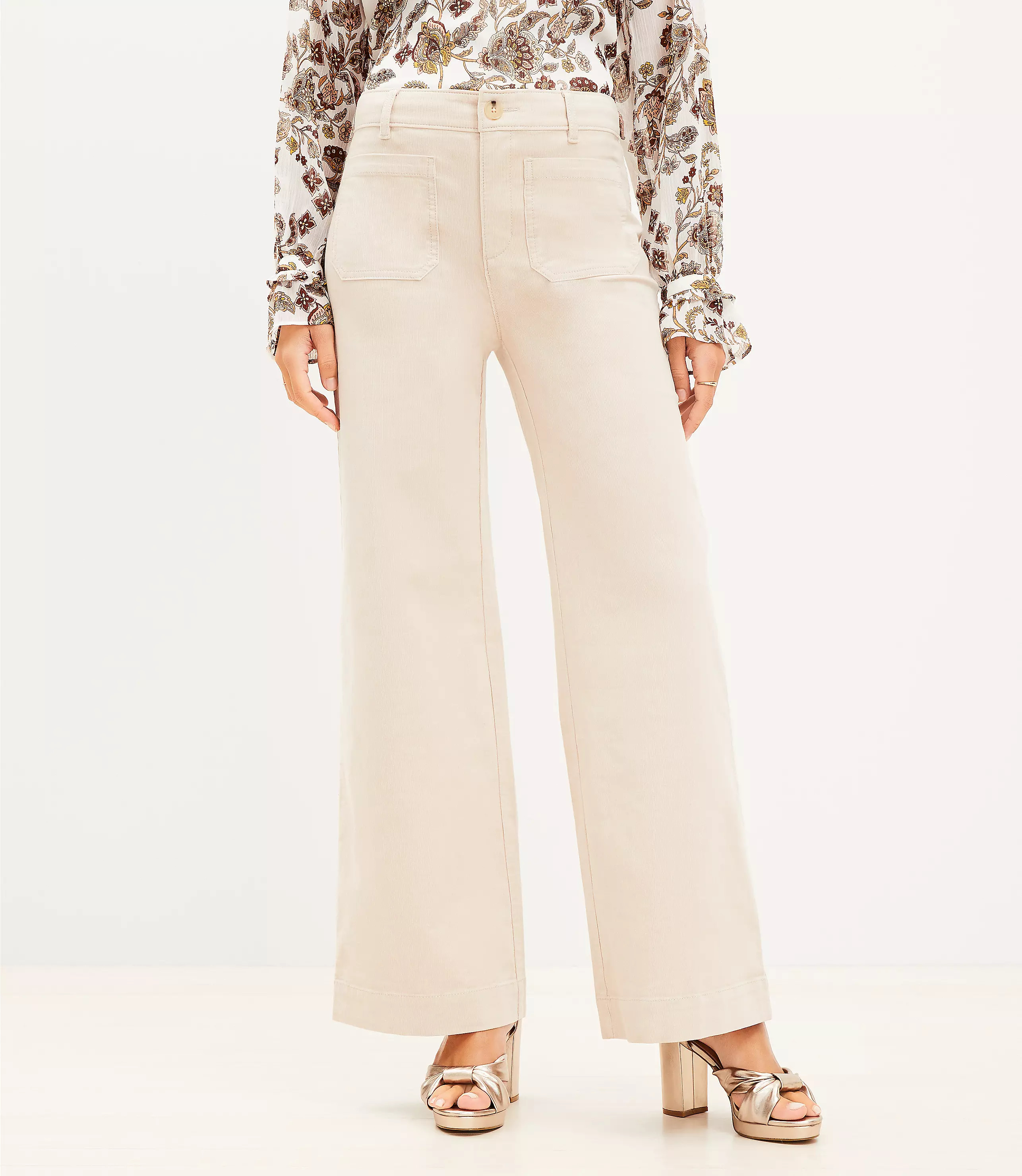 Palmer Wide Leg Pants in Corduroy | LOFT