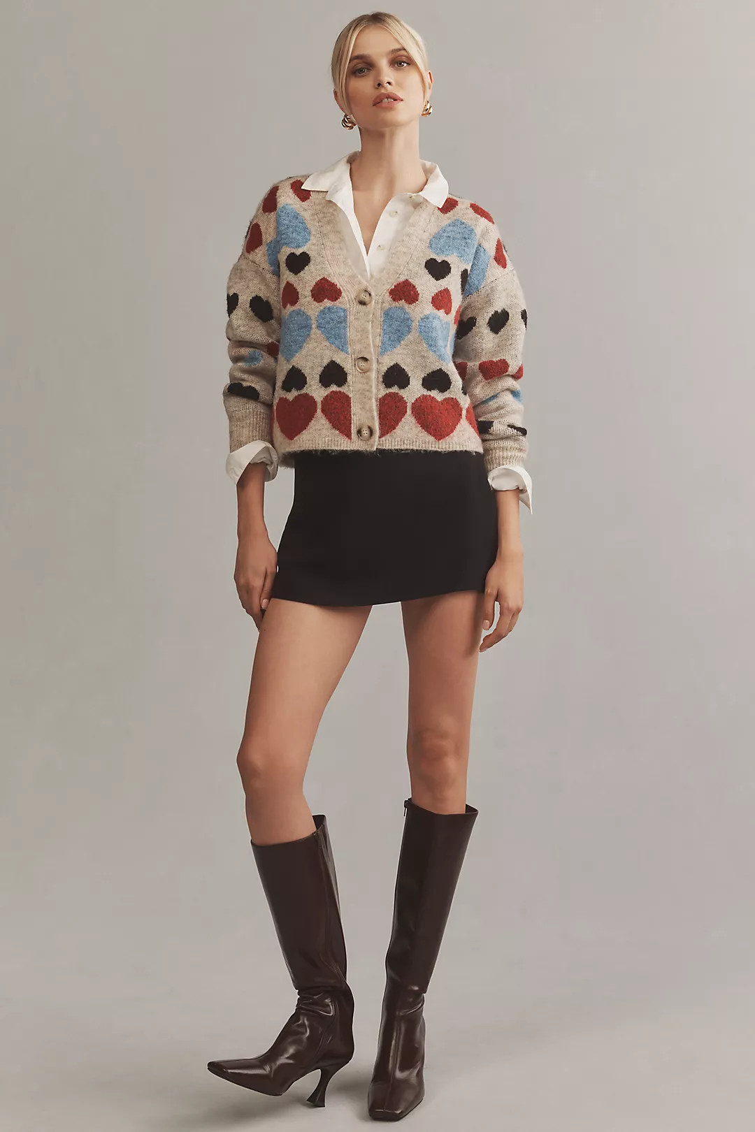 Free the Roses Multi Heart Cardigan Sweater | Anthropologie (US)
