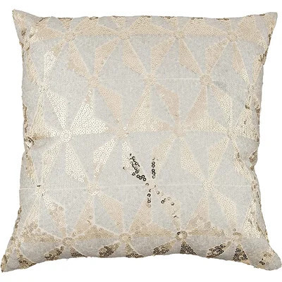 Sparkling Embroidered Sequins Pattern Square Decorative Throw Pillow Cover | Wayfair North America