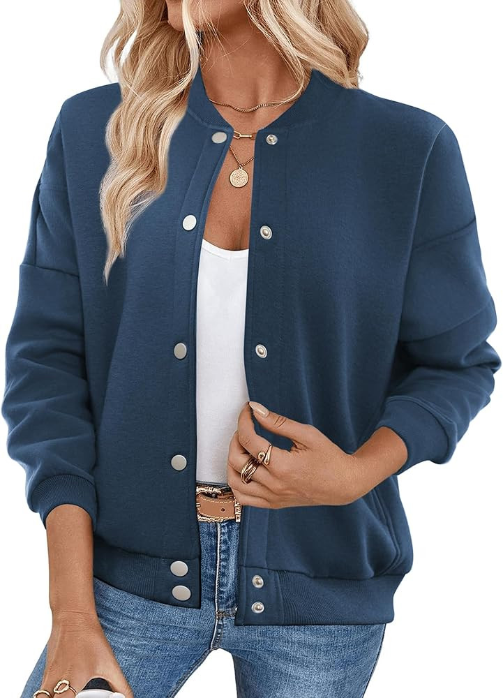 GEMLON Sweatshirt for Women Crewneck Long Sleeve Loose Fleece Sweatshirts Jackets 2025 Fall Fashi... | Amazon (US)