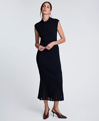 Women's Polo Neck Sweater Midi Dress | Macy's