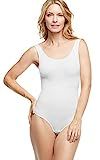 Essentials by Tummy Tank Women's Nylon Seamless Shaping Bodysuit, White, L/XL | Amazon (US)