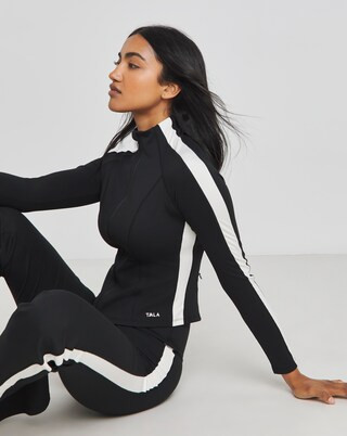 DayFlex Contrast Stripe Zip Through Jacket | Simply Be (UK)